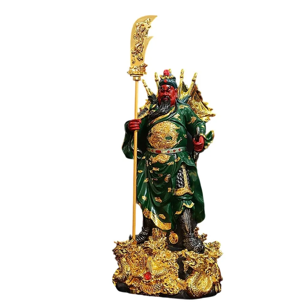 超微米】武財神關公像家用招財擺件立刀五旗關二爺佛像關帝供奉神像店鋪