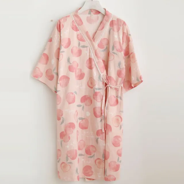 【AnZa】純棉印花和服居家睡衣睡袍