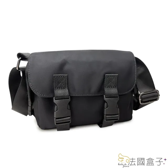 【法國盒子】雙11 都市機能快扣斜背包(側包 共三色)