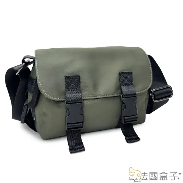 【法國盒子】雙11 都市機能快扣斜背包(側包 共三色)