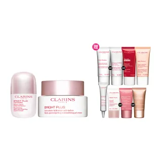 【CLARINS 克蘭詩】氧氣亮白光感精華30ml+氧氣亮白淡斑水凝霜50ml(女神亮白無限組 美白/提亮/去黃)