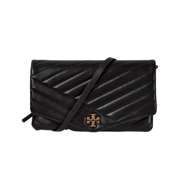 【TORY BURCH】Kira Chevron 小香風信封式斜紋縫線翻蓋肩背包兩色可選 贈送專櫃防塵袋(專櫃新款)