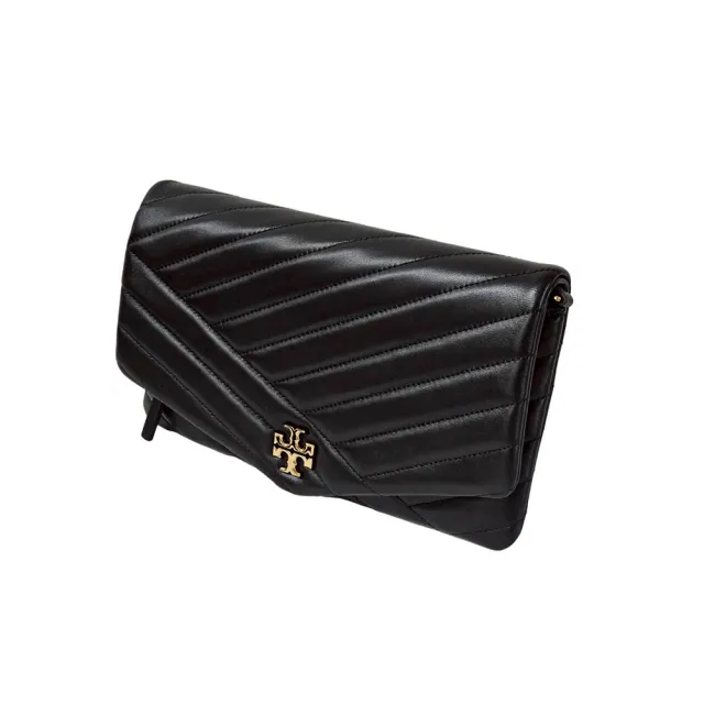 【TORY BURCH】Kira Chevron 小香風信封式斜紋縫線翻蓋肩背包兩色可選 贈送專櫃防塵袋(專櫃新款)