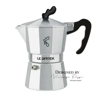 【義大利樂菲特】樂菲特經典摩卡壺 鉑晶銀 6人份(義大利製・食安鋁材・EU認證)