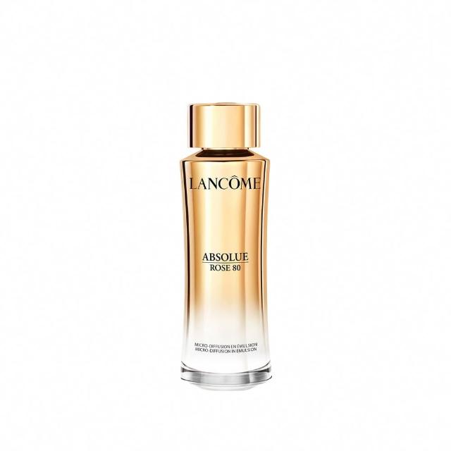 LANCOME蘭蔻 絕對完美永生玫瑰精華乳100ml 是專櫃公司貨推出的高階保養產品，專為成人臉部與眼部設計。此乳液具有卓越的保濕、抗皺、拉提與舒敏功效，適合各種膚質使用。採用乳狀劑型，輕盈易吸收，能有效改善肌膚紋路與緊緻度，讓肌膚維持年輕狀態。請注意製造日期與有效期限，詳見產品包裝標示。建議儲存於通風良好處，避免長期曝曬在高溫環境中。