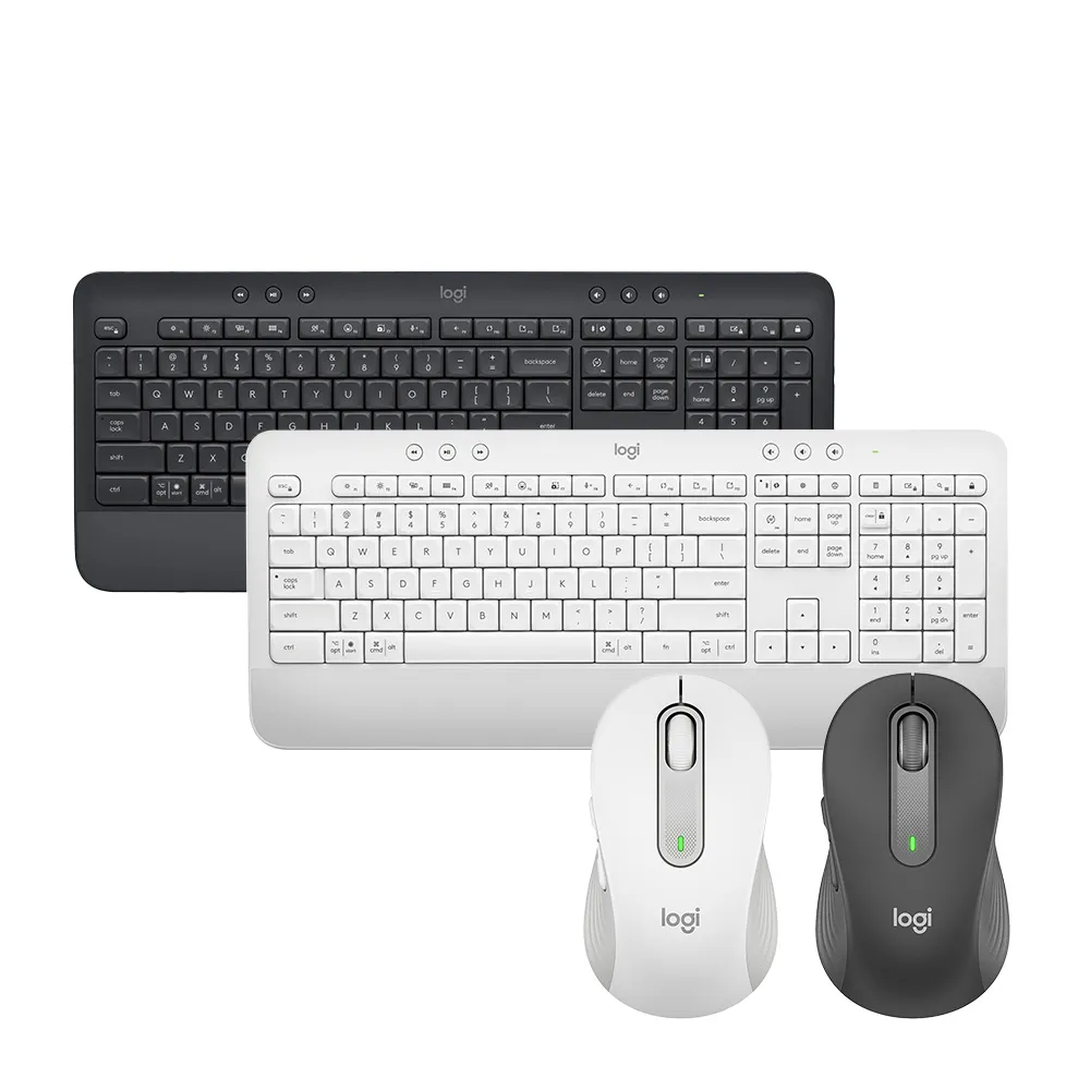Logitech 羅技 鍵鼠組 K650無線鍵盤+M650多工靜音無線滑鼠-石墨灰組