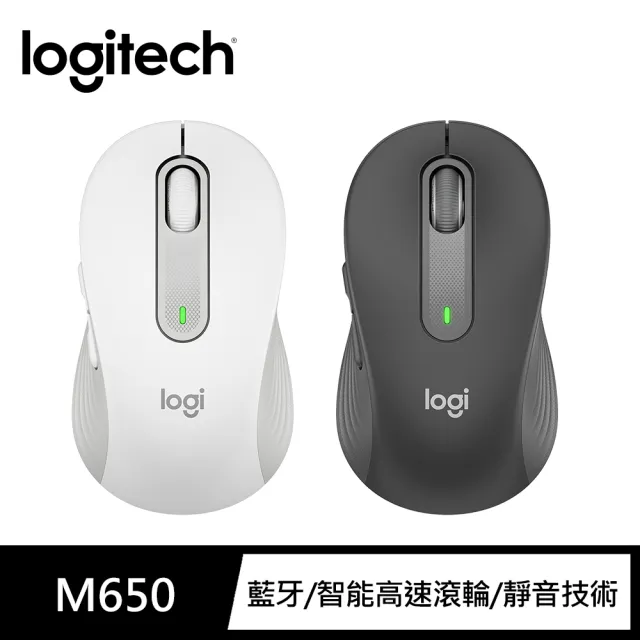 Logitech 羅技 鍵鼠組 K580 超薄跨平台藍牙鍵盤+M650多工靜音無線滑鼠