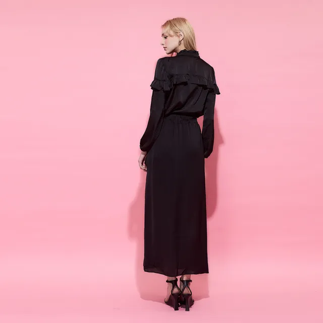 【ICHE 衣哲】Cop.Copine 法國原裝進口法式高衩優雅長裙