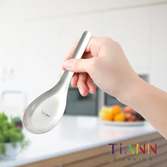 【TiANN 鈦安】純鈦 經典台式湯匙(2入)