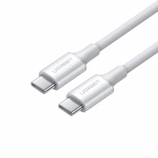 【綠聯】PD 100W 5A快充充電線/傳輸線 Type-C to Type-C 2.0 白色 1M(5A快充線/USB-C/支援PD/PPS協議)