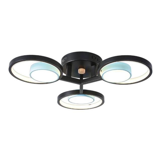 【大巨光】現代風15Wx6 半吸頂燈-中_LED(BN-0023 附遙控器 可調明暗)