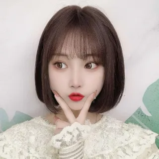 【巴黎精品】現貨 限搶!女短假髮整頂真髮透氣假髮片輕量隱形增髮整頂假髮(自然波波頭空氣瀏海6款a1ej15)