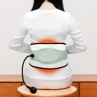 【3ZeBra 三隻斑馬】呼呼腰｜氣囊熱敷腰部按摩器(腰部熱敷 護腰帶 震動按摩 父親節禮物)