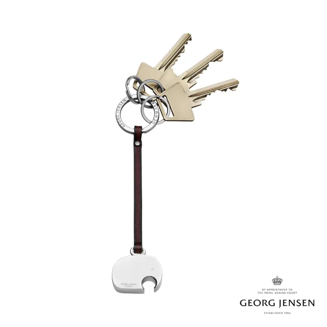 【Georg Jensen 喬治傑生】ELEPHANT 鑰匙圈(皮革 鋁質)