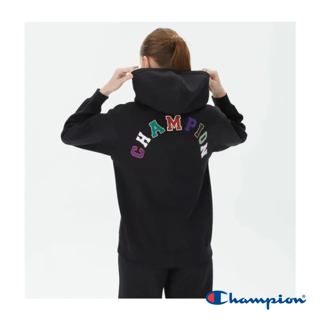 【Champion】官方直營 女款-ROCHESTER 拼色LOGO印花x刺繡寬版連帽TEE-4色(116630)