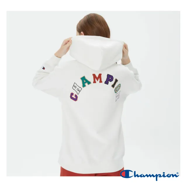 【Champion】官方直營 女款-ROCHESTER 拼色LOGO印花x刺繡寬版連帽TEE-4色(116630)