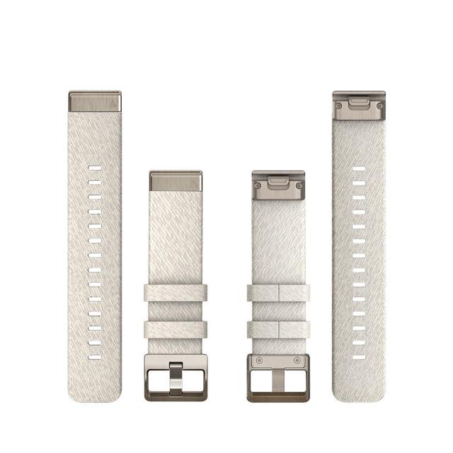【GARMIN】QuickFit 20mm 混色白尼龍錶帶