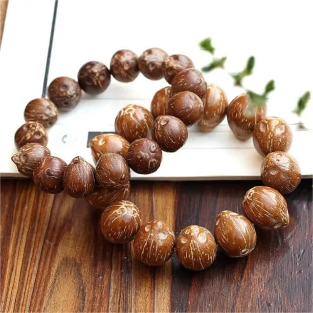 【八方開運】天然招財紫金鼠三眼菩提子近正圓非實心手串(13mm18顆佛珠手鍊男女皆適用)