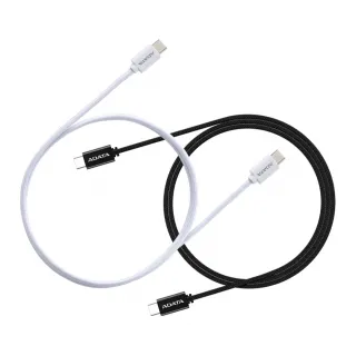 【ADATA 威剛】Type-C TO Type-C 100W PD 2M快充傳輸線(黑色/白色)