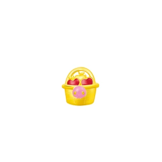【Just Gold 鎮金店】酷洛米 Kuromi 復古野餐趣-水果籃 黃金耳環(單耳)