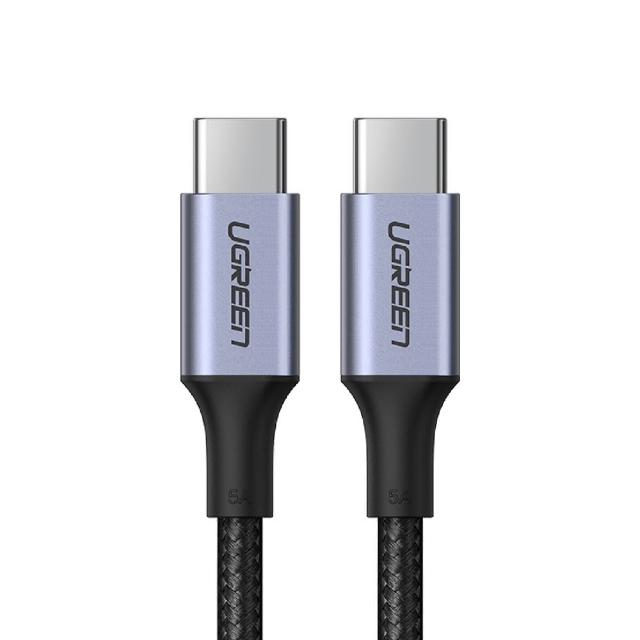 【綠聯】1M Type-C to Type-C  高速手機傳輸充電線(金屬殼/編織線/PD100W/5A快充)