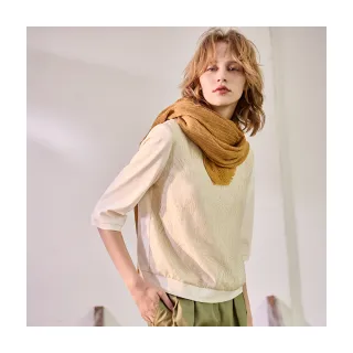 【Diffa】異素材拼接速乾抗UV針織衫-女