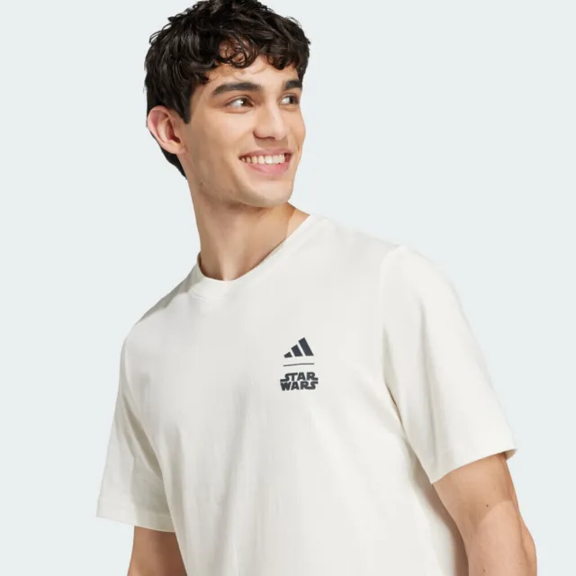 【adidas 愛迪達】M Sw Tm T 男 T恤 運動上衣 休閒短袖 星際大戰 聯名款 白 亞版(JI5715)