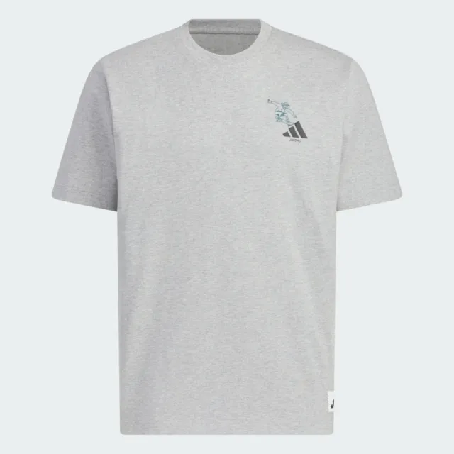 【adidas 愛迪達】Gfx Sports Tee3 男 T恤 運動上衣 休閒短袖 灰 亞版(KC5320)