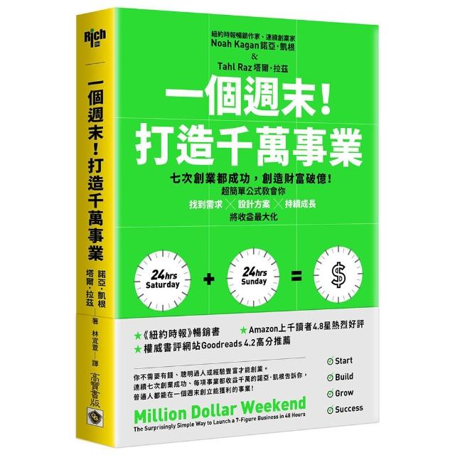 一個週末！打造千萬事業：七次創業都成功 創造財富破億！超簡單公式教會你找到需求×設計方案×持續成長 將