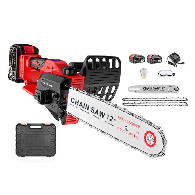 【Ogula 小倉】電鏈鋸 無刷12寸鏈鋸機 3980W工業級20000M兩電+全套配件(鋰電電鏈鋸/12寸電鏈鋸/伐木鋸)