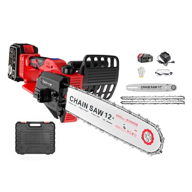 【Ogula 小倉】電鏈鋸 無刷12寸鏈鋸機 3980W工業級20000M一電+全套配件(鋰電電鏈鋸/12寸電鏈鋸/伐木鋸)