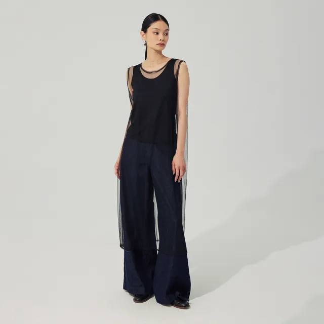 【giordano ladies】25ss_網紗長版背心(02465021)