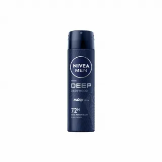 【NIVEA 妮維雅】男士止汗爽身噴霧 深極炭系列-清新魅力(48小時長效乾爽)