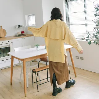 【Dailo】丹寧洗褪感繭型長裙(深紅 咖 深灰)