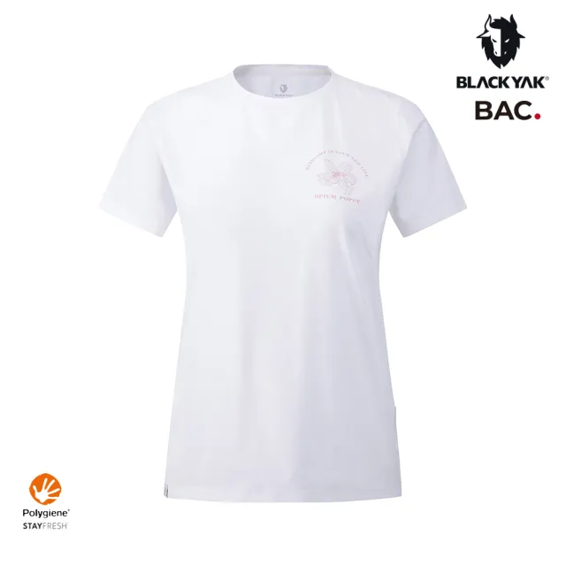 【BLACKYAK】女 FLOWER圖騰短袖上衣[二色可選]BYEB1WC502(春夏 日常休閒 花卉圖案 T恤 女款)