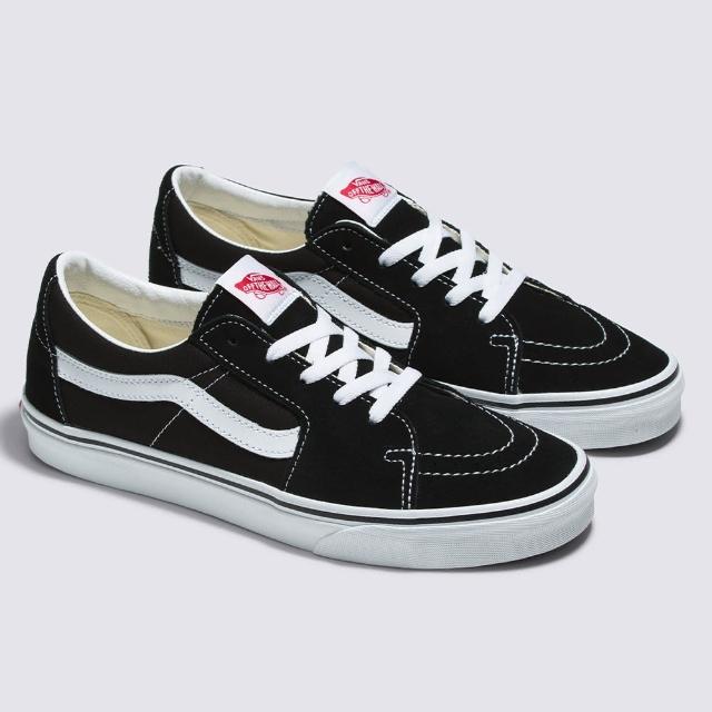 【VANS】官方旗艦 Sk8-Low 黑白色滑板鞋/休閒鞋/帆布