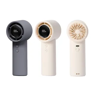 【POIEMA】Air 手持風扇/隨行小電扇(100檔風速/緊急充電/USB/高續航/頸掛手持/LED螢幕)