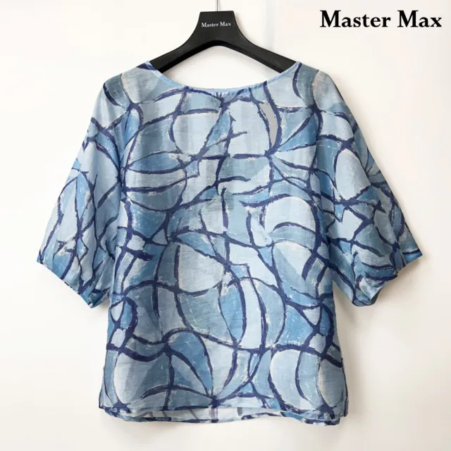 【Master Max】連袖舒適波紋圖形五分袖上衣(8517132)