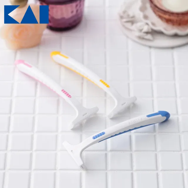 【KAI 貝印】Pretty Fresh 女性專用T型剃毛刀3入組(3包組)