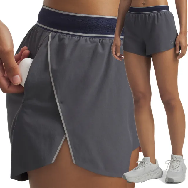 【UNDER ARMOUR】UA 女 Halo 跑步短褲_6004022-025(灰色)