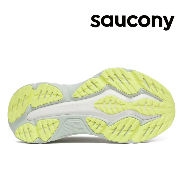 【SAUCONY 索康尼】女鞋 HURRICANE 25 穩定保護跑鞋 霧綠色 運動鞋 慢跑鞋(SA11026-241)