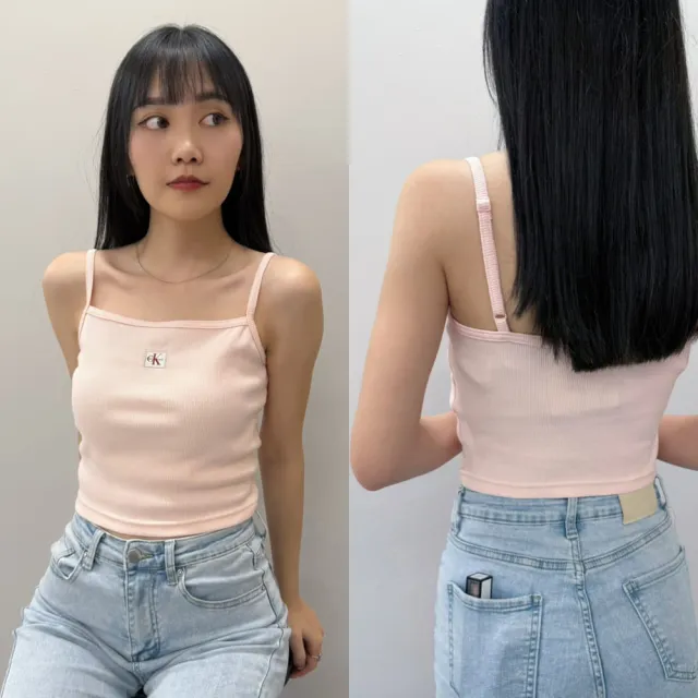 【Calvin Klein】CK 小可愛 細肩帶 女T Calvin Klein 運動穿搭 無袖 夏季穿搭(1352 BU5)