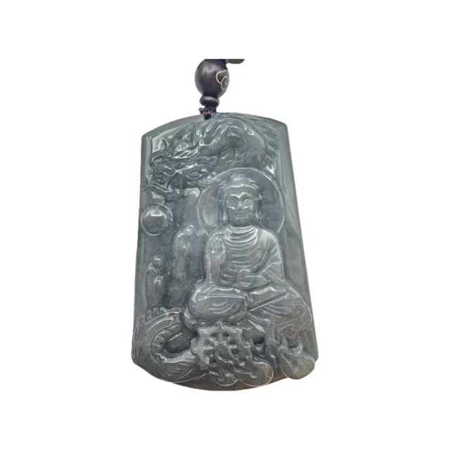 【藏古祥館】翡翠御龍觀音 SB47 (宗教開運 翡翠)