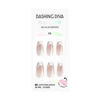 【DASHING DIVA】MAGICPRESS時尚潮流美甲片_裸光霧影(法式 珠光 T型 香檳 貓眼)