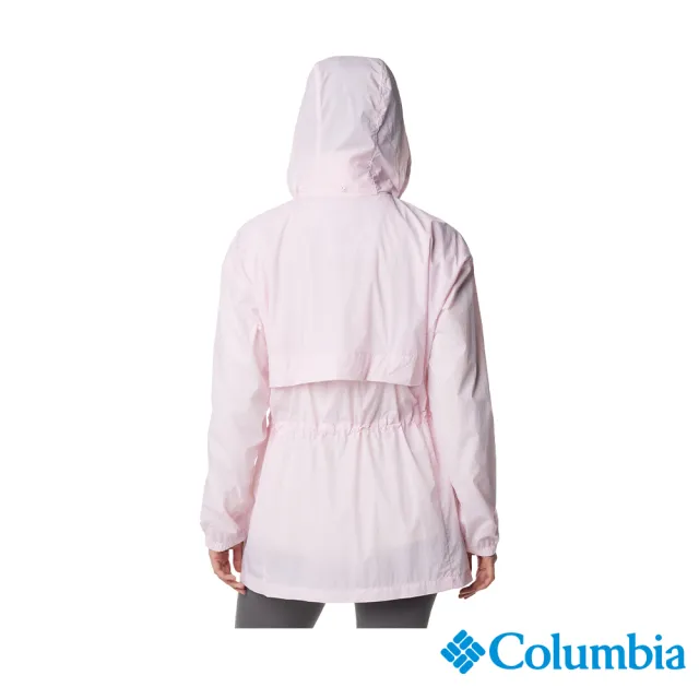 【Columbia 哥倫比亞】女款-UPF40防潑連帽外套Paradise Park™-粉紅(UWR68430PK/IS)