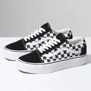 【VANS 官方旗艦】Old Skool Platform 黑白棋盤格滑板鞋 休閒鞋