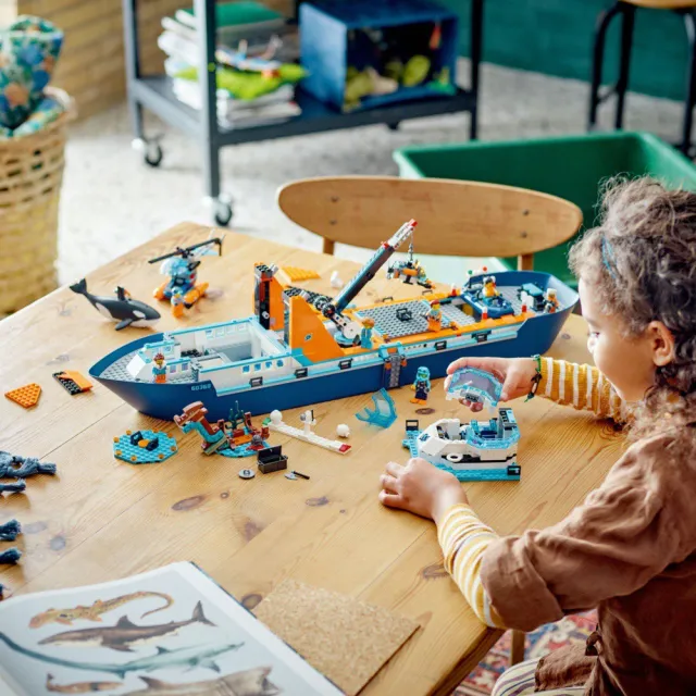 LEGO 樂高】城市系列60368 北極探險家之艦(玩具船兒童積木DIY積木女孩