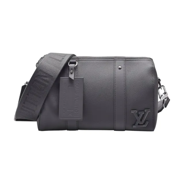 【Louis Vuitton 路易威登】M59328 經典City keepall系列牛皮肩背/斜背包(灰色)