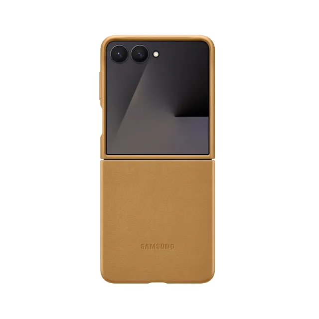 【Samsung 三星】Galaxy Z Flip7 原廠純素皮革保護殼(EF-VF766)