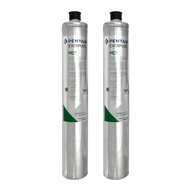 【EVERPURE 愛惠浦】美國Pentair MC2 濾芯 9000加侖 愛惠浦 銀離子抑菌濾心(原裝平輸2入)